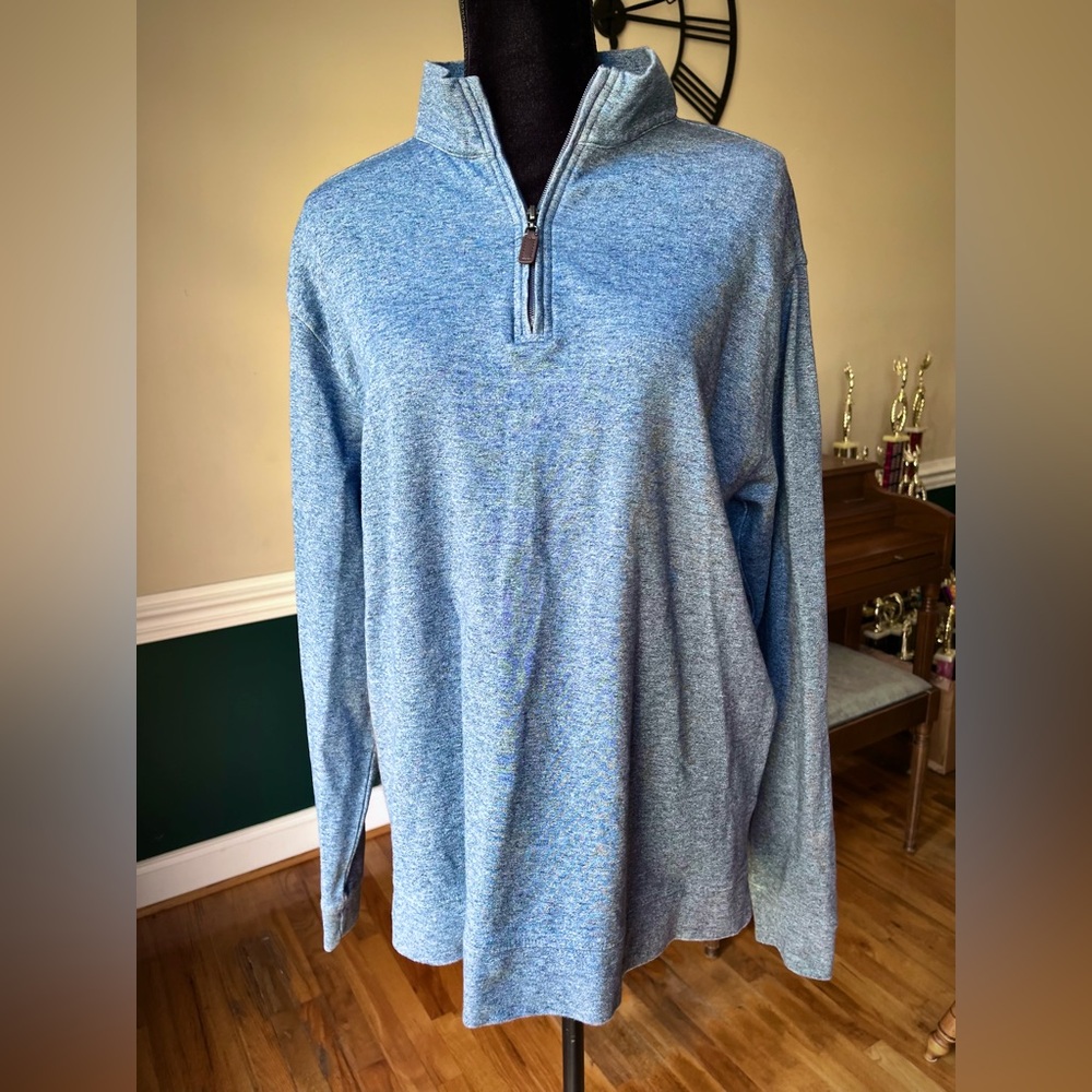 Men's Light Blue Zip-Up Sweater